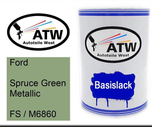 Ford, Spruce Green Metallic, FS / M6860: 500ml Lackdose, von ATW Autoteile West.